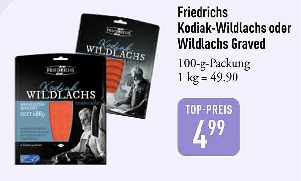 Friedrichs Kodiak-Wildlachs oder Wildlachs Graved
