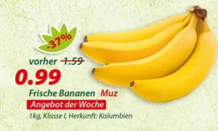 Frische Bananen Muz Angebot der Woche