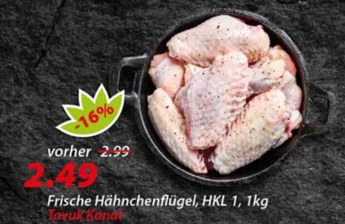 Frische Hähnchenflügel, HKL 1, 1kg