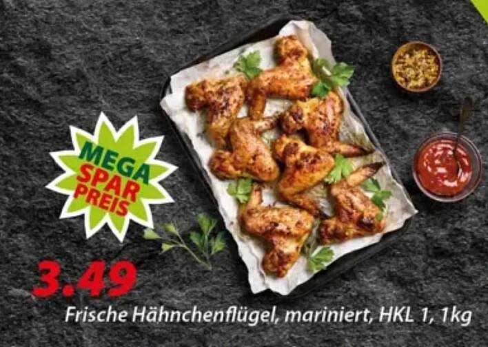 Frische Hähnchenflügel, mariniert, HKL 1,1kg