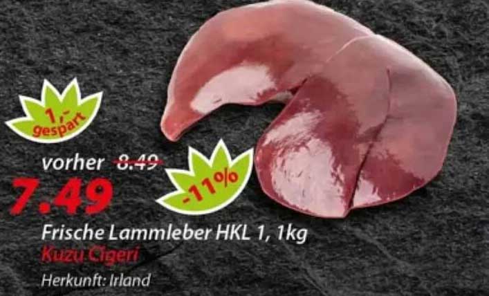 Frische Lammleber HKL 1, 1kg