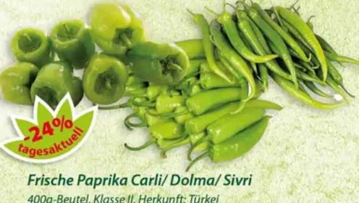 Frische Paprika Carli/ Dolma/ Sivri