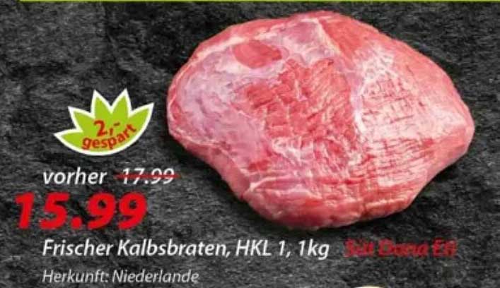 Frischer Kalbsbraten, HKL 1, 1kg