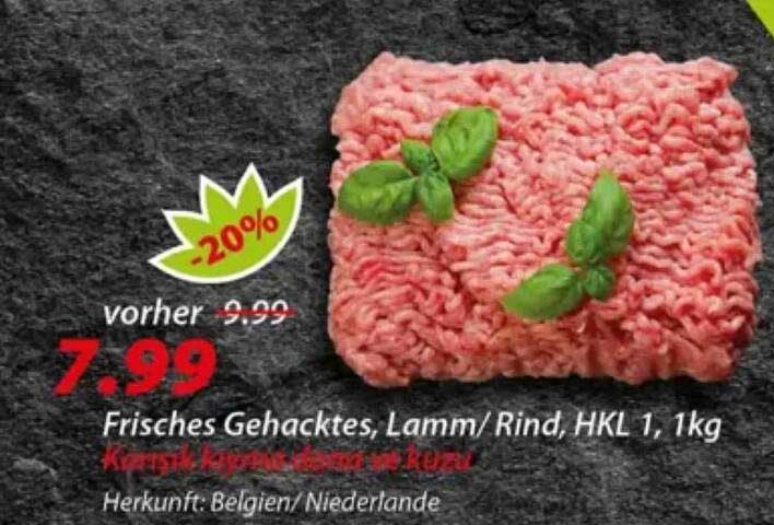 Frisches Gehacktes, Lamm/ Rind, HKL 1, 1kg