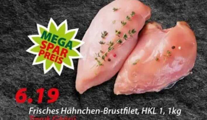 Frisches Hähnchen-Brustfilet, HKL 1, 1kg
