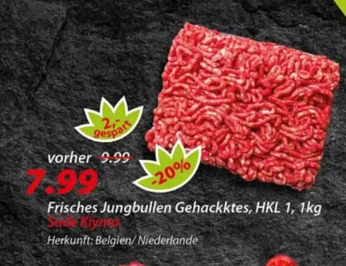 Frisches Jungbullen Gehacktes, HKL 1, 1kg