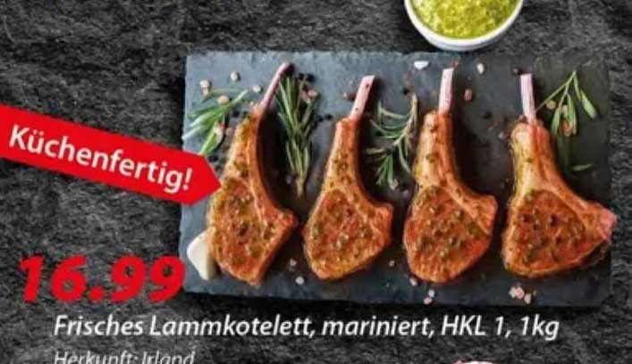 Frisches Lammkotelett, mariniert, HKL 1, 1kg