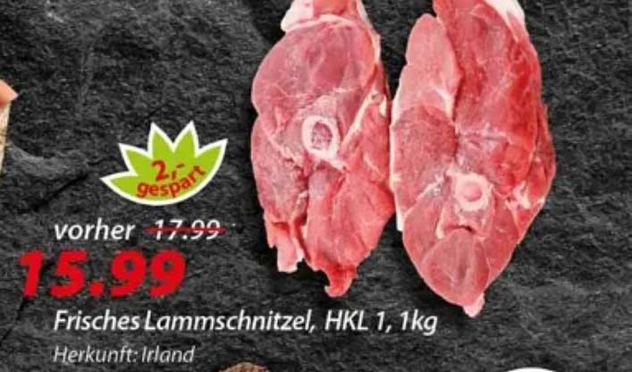 Frisches Lammschnitzel, HKL 1,1kg