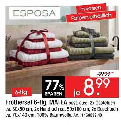 Frottierset 6-tlg. MATEA