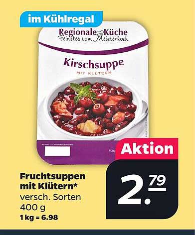 Fruchtsuppen mit Küttern* versch. Sorten 400 g 1 kg = 6.98