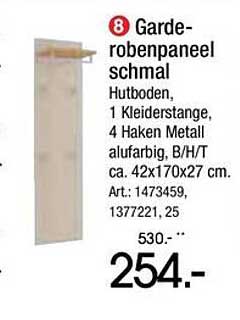 Garderobenpaneel schmal