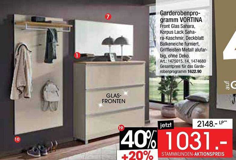 Garderobenprogramm VORTINA