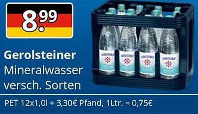Gerolsteiner Mineralwasser versch. Sorten