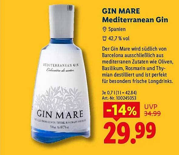 GIN MARE Mediterranean Gin