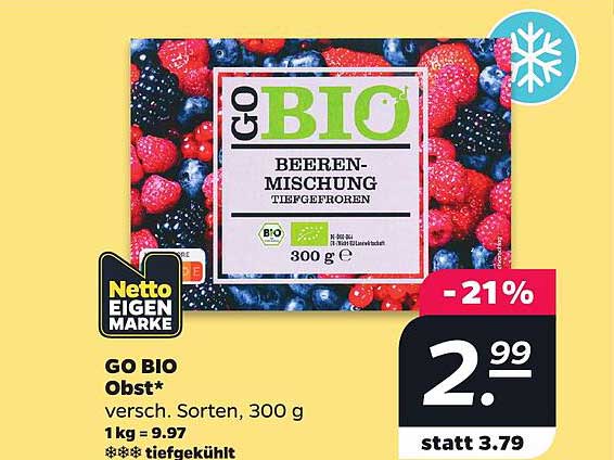 GO BIO Obst* versch. Sorten, 300 g