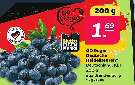 GO Regio Deutsche Heidelbeeren*