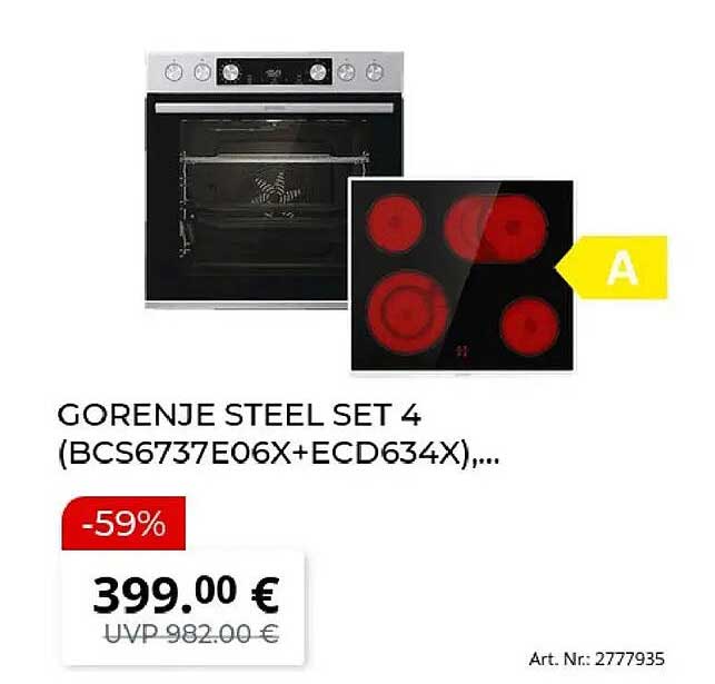 GORENJE STEEL SET 4 (BCS6737E06X+ECD634X),...
