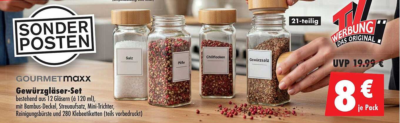 GOURMETmaxx Gewürzgläser-Set