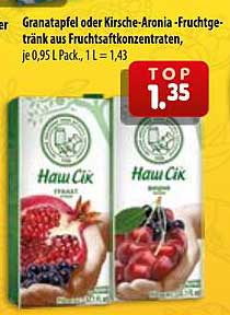 Granatapfel oder Kirsche-Aronia-Früchte-trank aus Fruchtsaftkonzentrat, je 0,95 l Pack., 1 l = 1,43