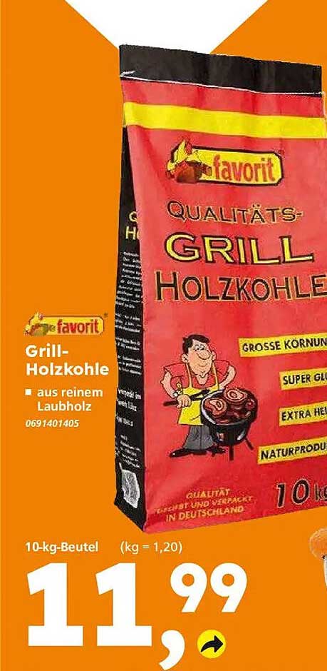 Grill-Holzkohle