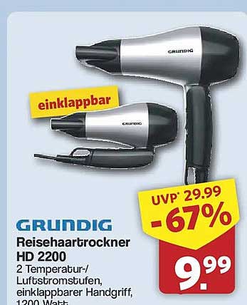 GRUNDIG Reisehaartrockner HD 2200