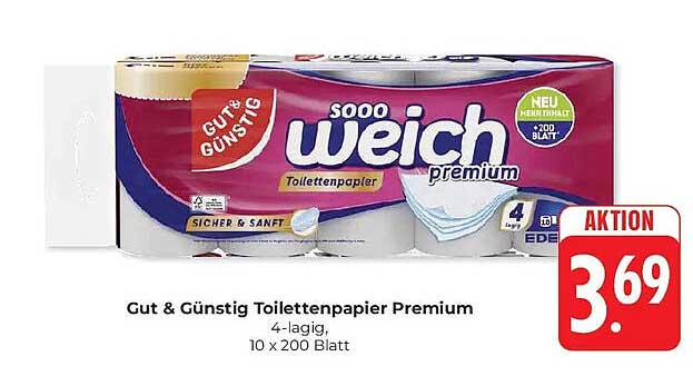 Gut & Günstig Toilettenpapier Premium