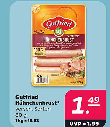 Gutfried Hähnchenbrust* versch. Sorten 80 g