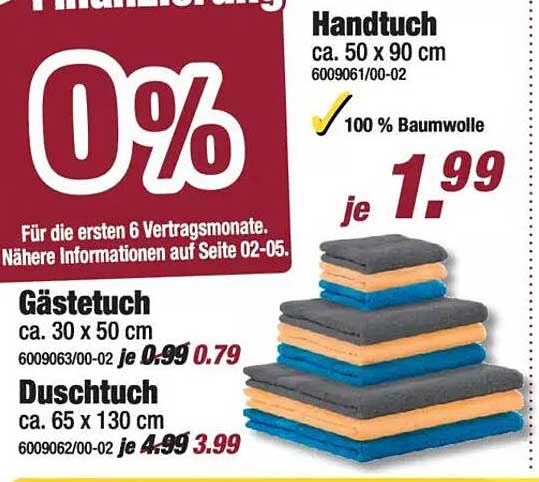 Handtuch ca. 50 x 90 cm 100 % Baumwolle