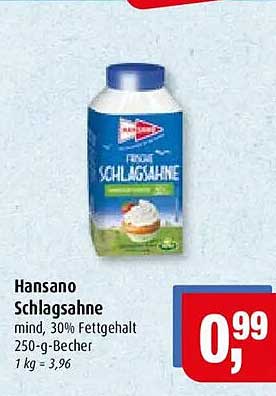 Hansano Schlagsahne