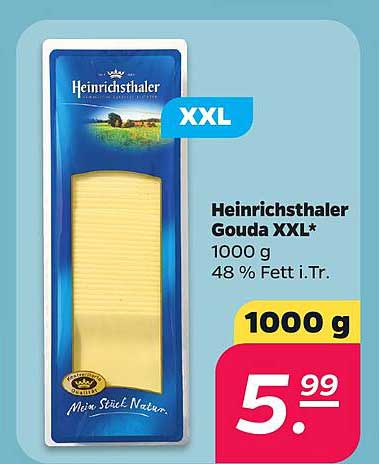 Heinrichsthaler Gouda XXL* 1000 g 48 % Fett i.Tr.