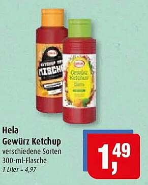 Hela Gewürz Ketchup verschiedene Sorten 300-ml-Flasche