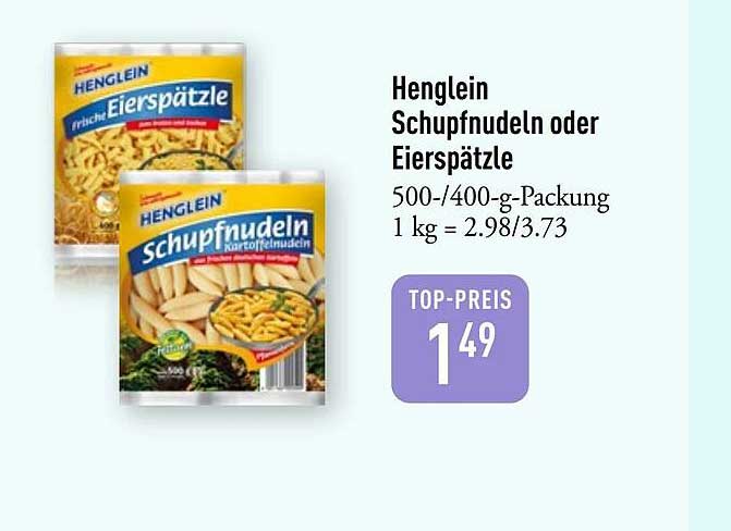 Henglein Schupfnudeln oder Eierspätzle