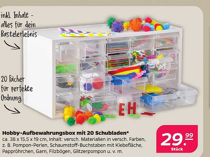 Hobby-Aufbewahrungsbox mit 20 Schubladen*
