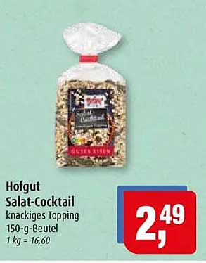 Hofgut Salat-Cocktail knackiges Topping 150-g-Beutel 1 kg = 16,60