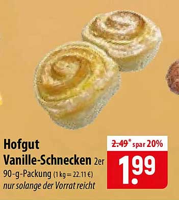Hofgut Vanille-Schnecken 2er