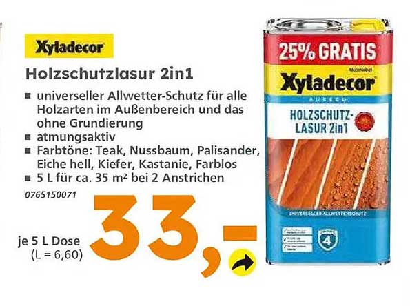 Holzschutzlasur 2in1
