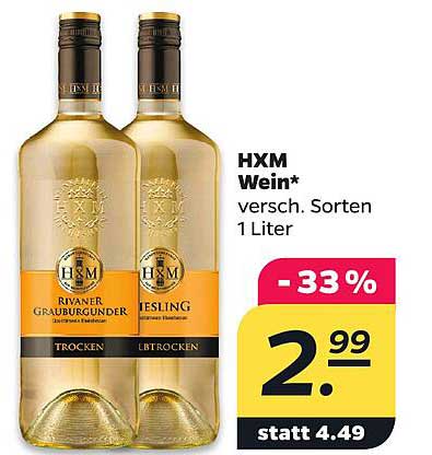 HXM Wein* versch. Sorten 1 Liter