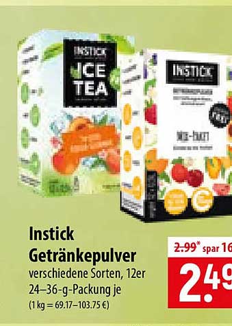Instick Getränkepulver