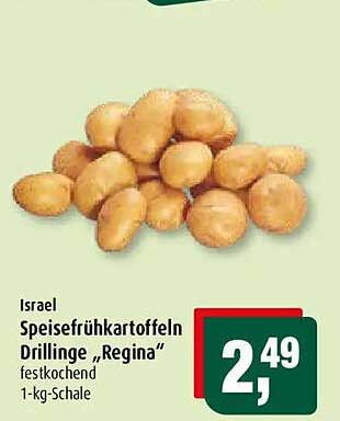 Israel Speisefrühkartoffeln Drillinge „Regina“ festkochend 1-kg-Schale