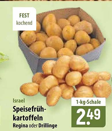 Israel Speisefrühkartoffeln Regina oder Drillinge