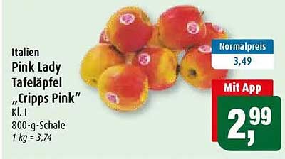 Italien Pink Lady Tafeläpfel „Cripps Pink“