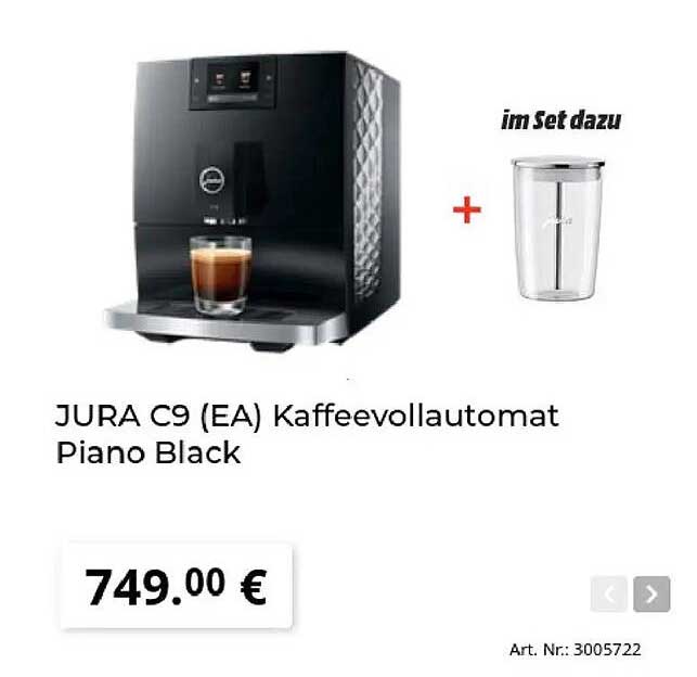 JURA C9 (EA) Kaffeevollautomat Piano Black