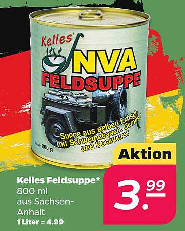Kelles Feldsuppe* 800 ml aus Sachsen-Anhalt 1 Liter = 4.99
