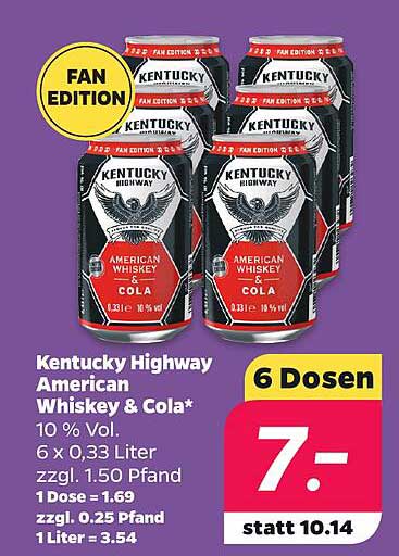 Kentucky Highway American Whiskey & Cola*