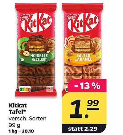 Kitkat Tafel* versch. Sorten 99 g