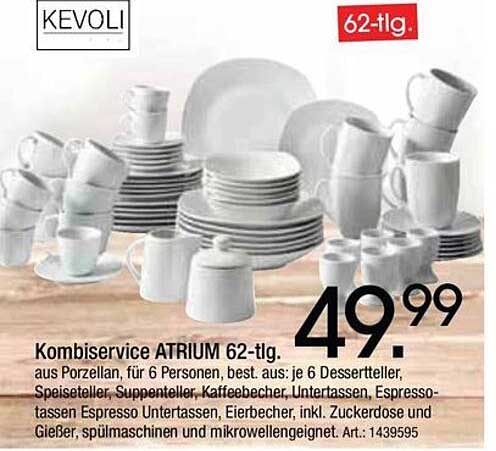 Kombiservice ATRIUM 62-tlg.