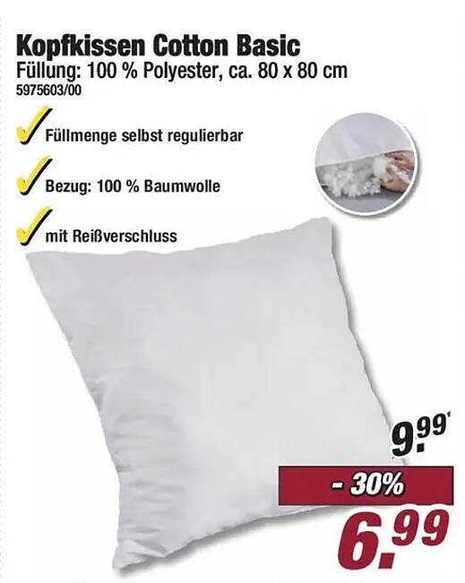 Kopfkissen Cotton Basic