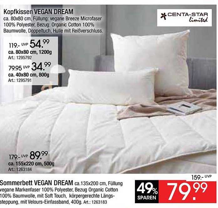 Kopfkissen VEGAN DREAM