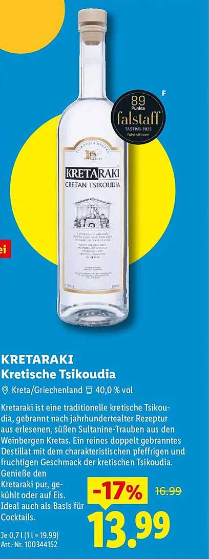 KRETARAKI Kretische Tsikoudia