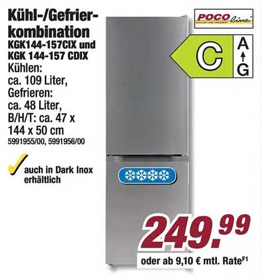 Kühl-/Gefrierkombination KKG144-157CDIX und KKG 144-157 CDIX